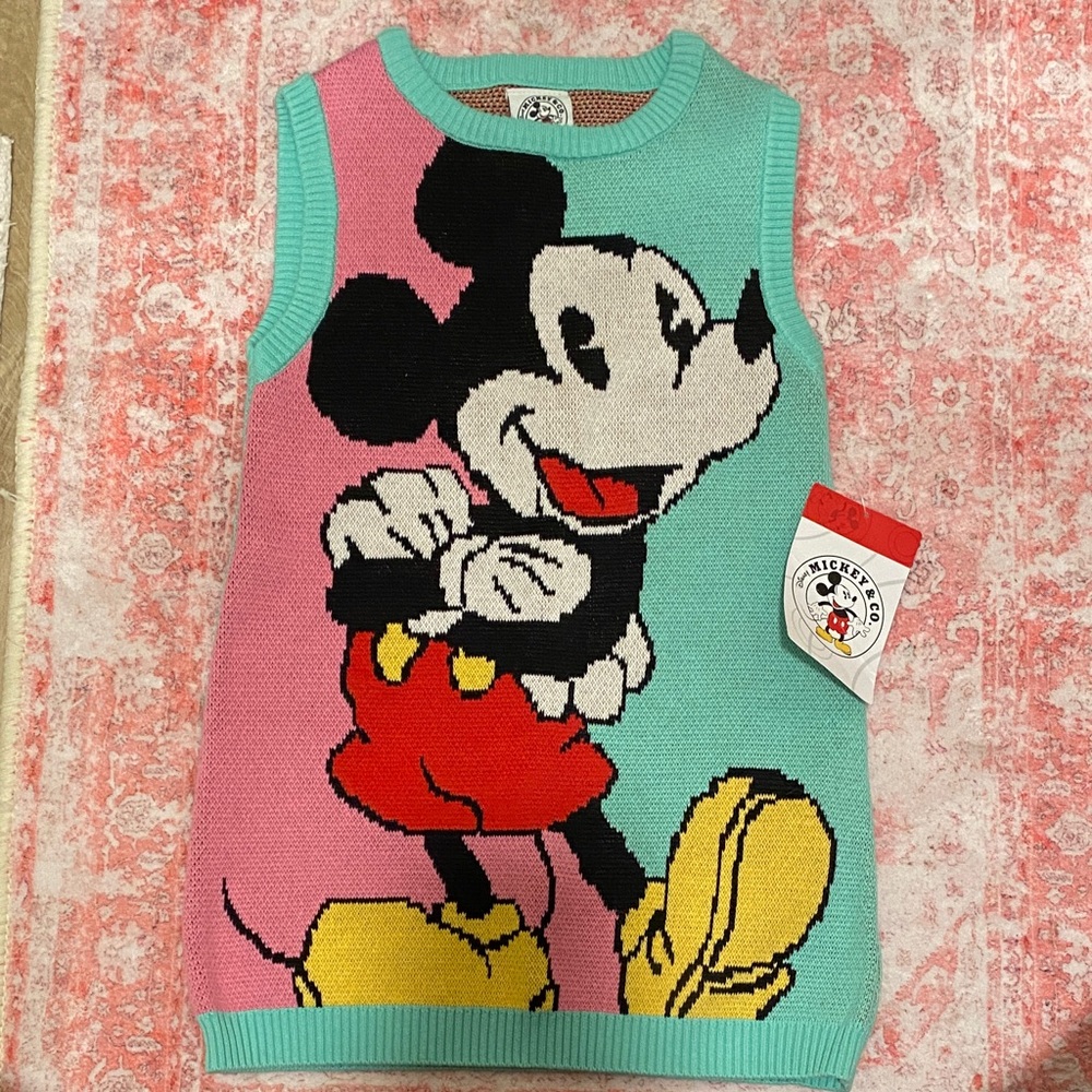 NWT Disney Mickey Mouse Kids Sweater Dress